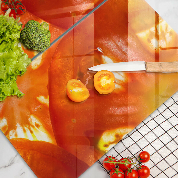 Kitchen worktop saver A slice of red tomato
