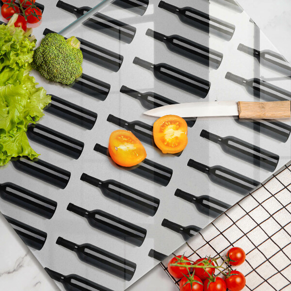 Kitchen worktop saver Black bottles of wine