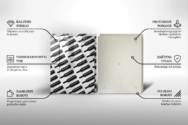 Kitchen worktop saver Black bottles of wine