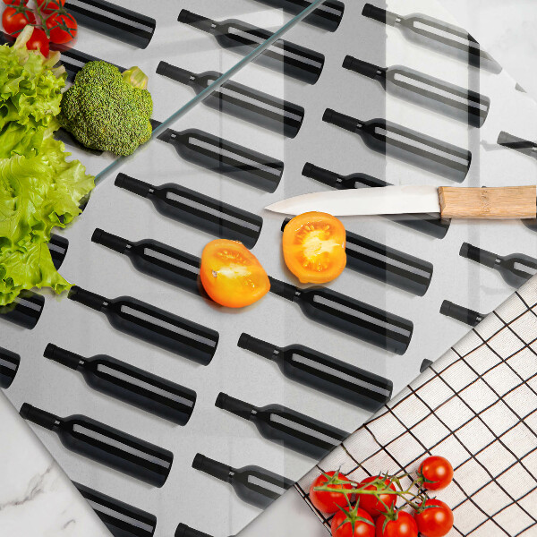 Kitchen worktop saver Black bottles of wine
