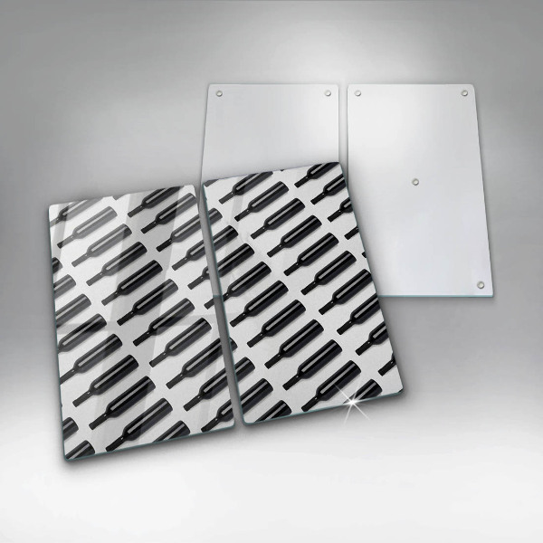 Kitchen worktop saver Black bottles of wine