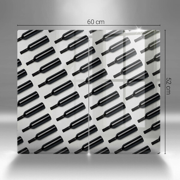 Kitchen worktop saver Black bottles of wine