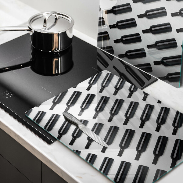 Kitchen worktop saver Black bottles of wine