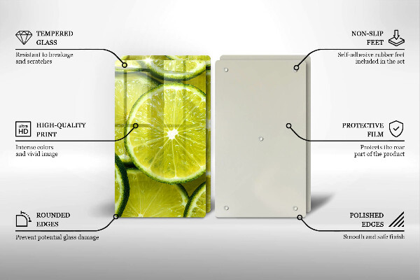 Kitchen countertop cover Lime slices