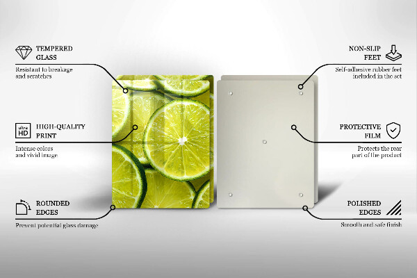 Kitchen countertop cover Lime slices