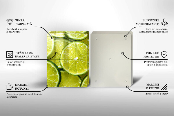Kitchen countertop cover Lime slices