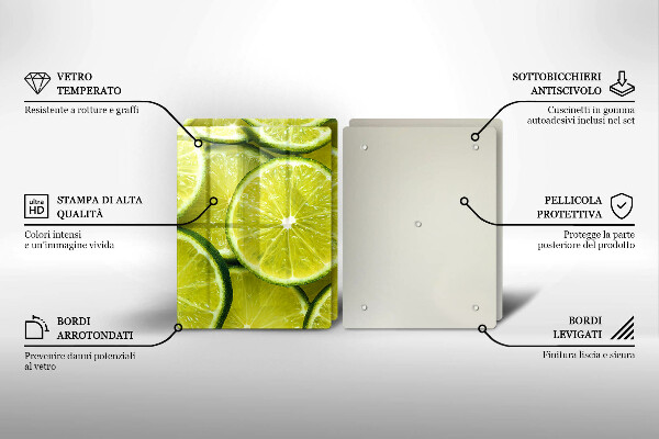 Kitchen countertop cover Lime slices