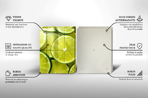 Kitchen countertop cover Lime slices