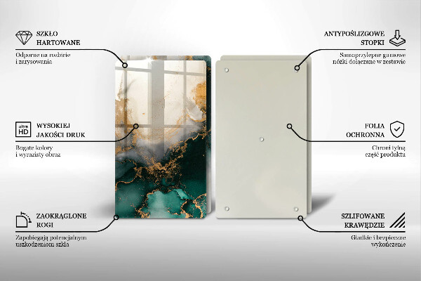 Kitchen worktop saver Multicolored marble