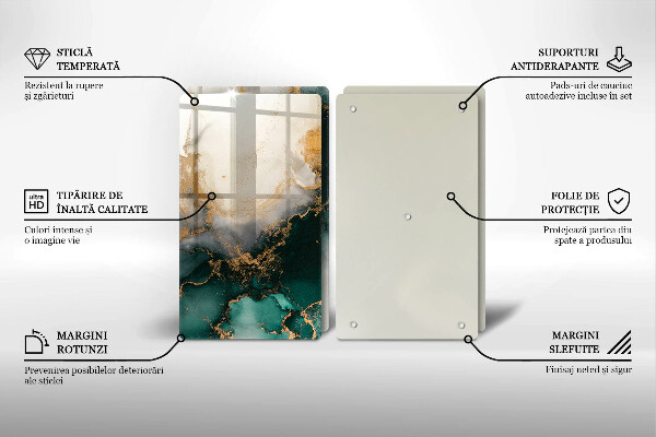 Kitchen worktop saver Multicolored marble