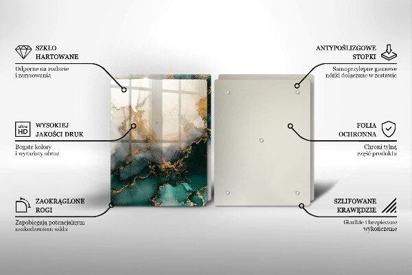 Kitchen worktop saver Multicolored marble