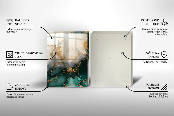 Kitchen worktop saver Multicolored marble