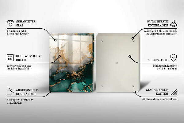 Kitchen worktop saver Multicolored marble