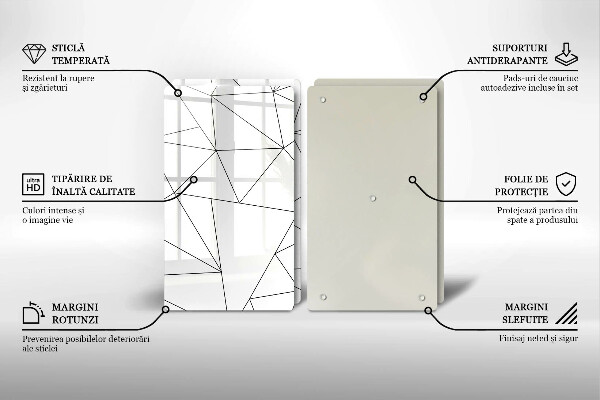 Kitchen worktop saver White triangles