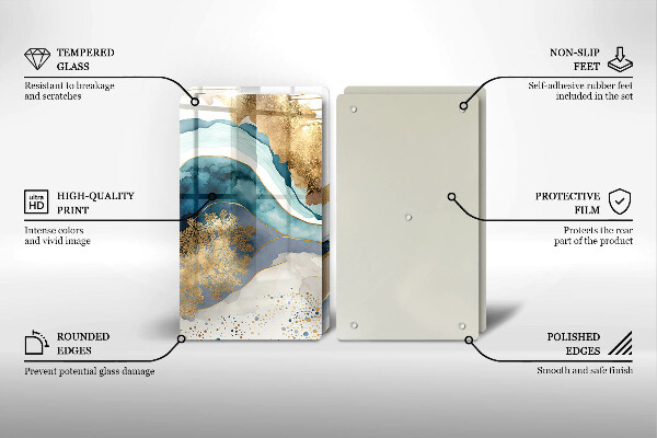 Kitchen worktop saver Colorful marble