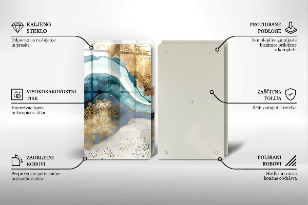 Kitchen worktop saver Colorful marble