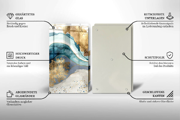 Kitchen worktop saver Colorful marble