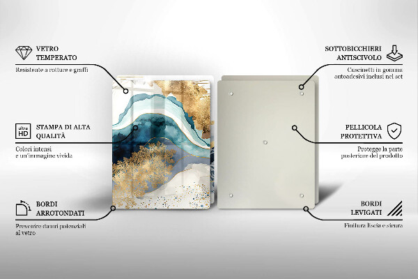 Kitchen worktop saver Colorful marble