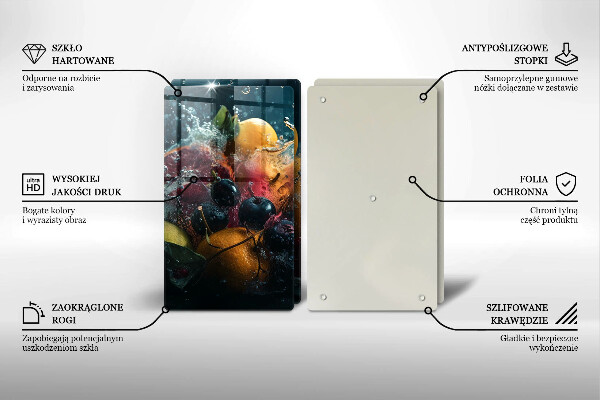 Kitchen worktop saver Fruits in water