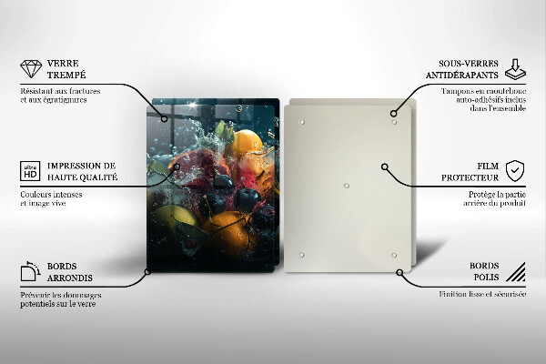 Kitchen worktop saver Fruits in water