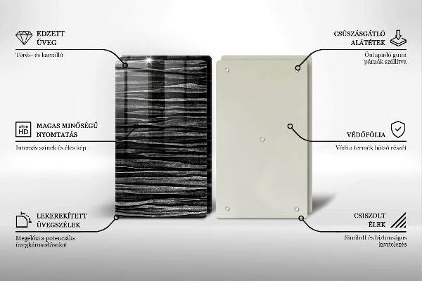 Kitchen worktop saver Black abstraction