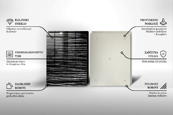 Kitchen worktop saver Black abstraction