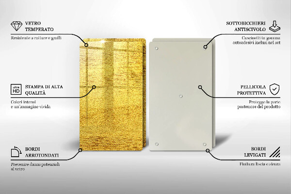 Kitchen worktop saver Yellow abstraction