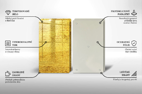 Kitchen worktop saver Yellow abstraction