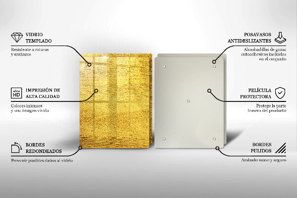 Kitchen worktop saver Yellow abstraction