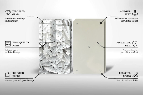 Kitchen worktop saver White flowers