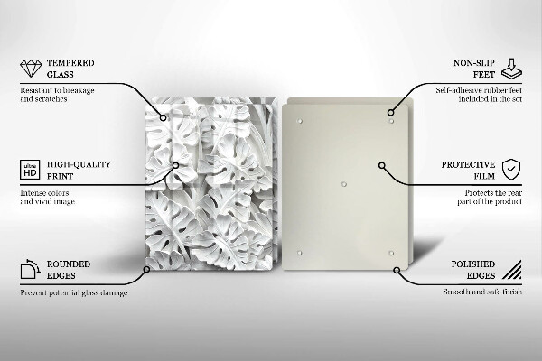 Kitchen worktop saver White flowers