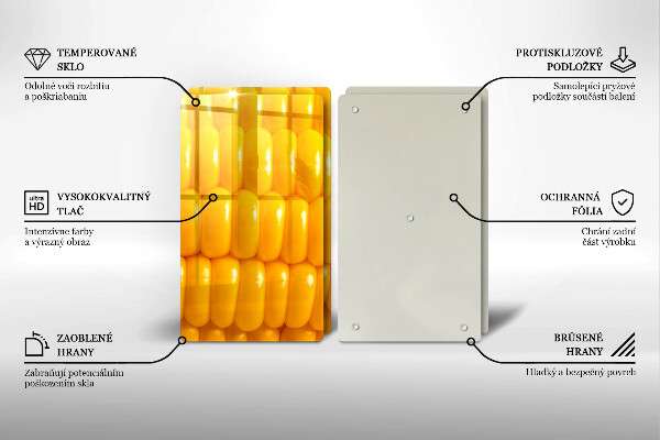 Glass worktop saver Corn grain