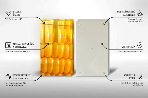 Glass worktop saver Corn grain