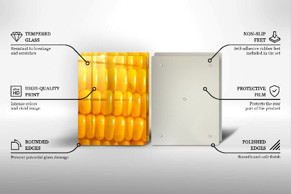 Glass worktop saver Corn grain