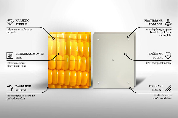 Glass worktop saver Corn grain