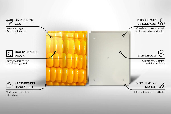 Glass worktop saver Corn grain