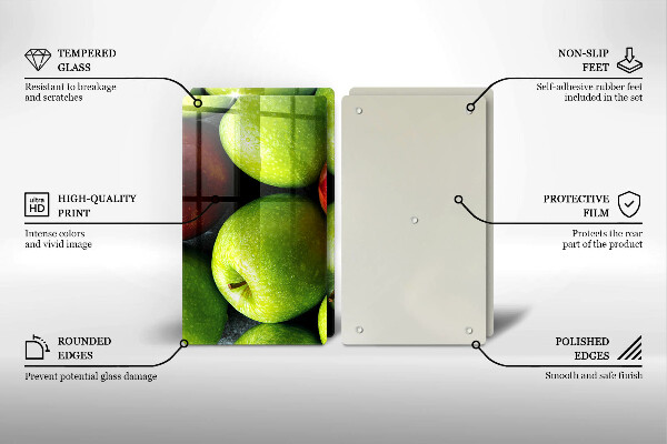 Glass worktop saver Juicy apples