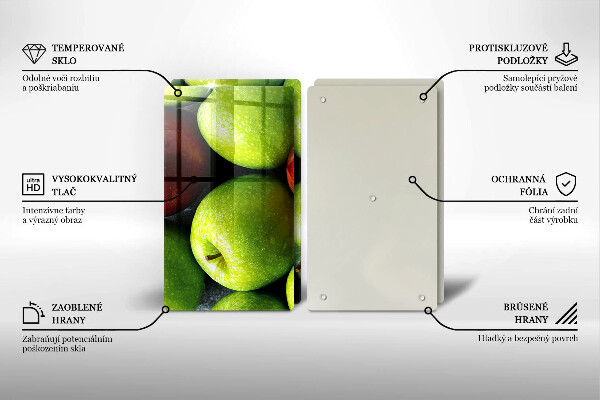 Glass worktop saver Juicy apples