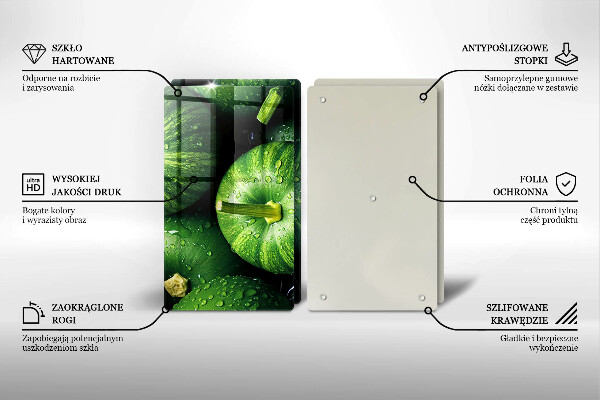Glass worktop saver Green pumpkins