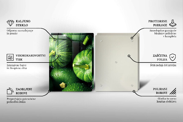 Glass worktop saver Green pumpkins