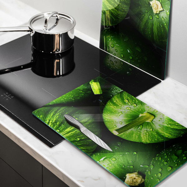 Glass worktop saver Green pumpkins
