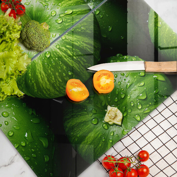 Glass worktop saver Green pumpkins