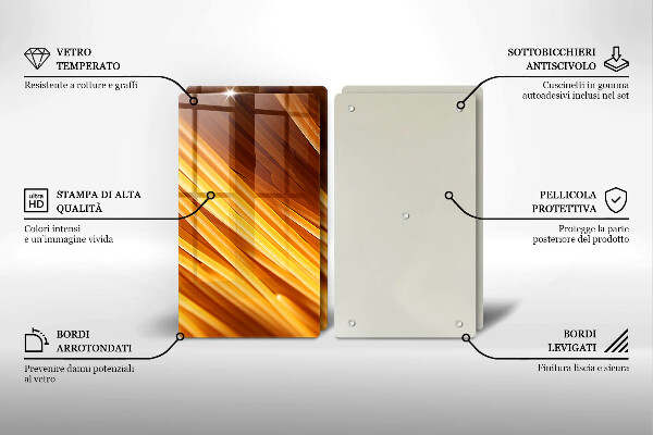 Glass worktop saver Spaghetti pasta