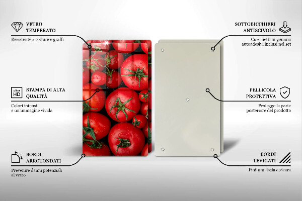 Glass worktop saver Tomatoes