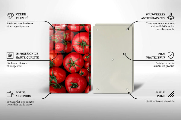 Glass worktop saver Tomatoes