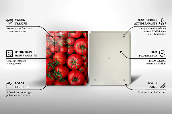 Glass worktop saver Tomatoes