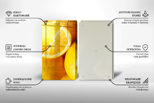 Glass worktop saver Juicy lemons