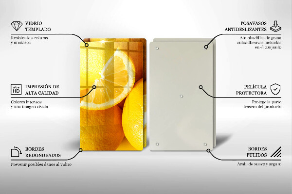 Glass worktop saver Juicy lemons