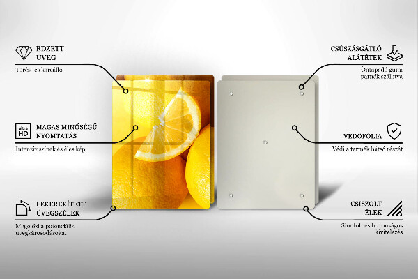 Glass worktop saver Juicy lemons