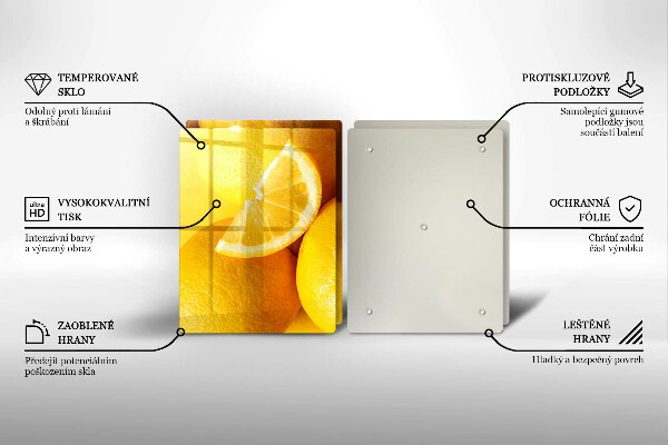 Glass worktop saver Juicy lemons